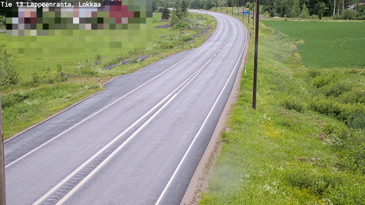 Weather Camera Image Väg 13 Lokkaa rakan, Lappeenranta, Etelä-Karjala