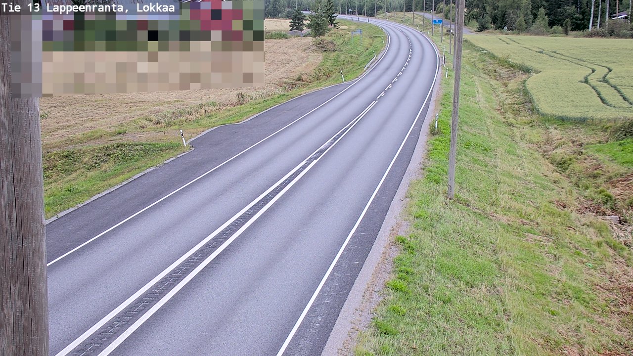 Kelikamerat Kuva Tie 13 Lokkaan suora, Lappeenranta, Etelä-Karjala