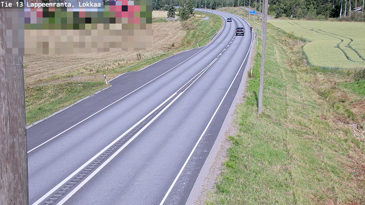 Kelikamerat Kuva Tie 13 Lokkaan suora, Lappeenranta, Etelä-Karjala
