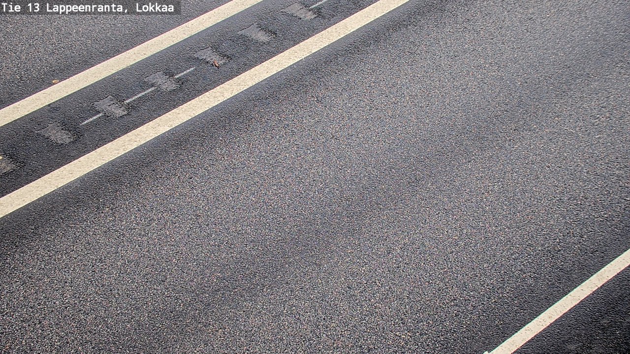 Weather Camera Image Road 13 Lokkaa straight, Lappeenranta, Etelä-Karjala