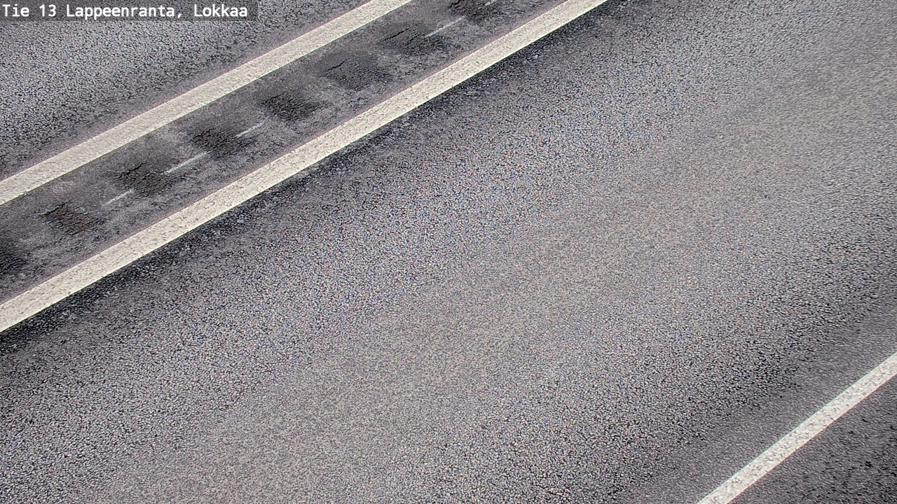 Weather Camera Image Road 13 Lokkaa straight, Lappeenranta, Etelä-Karjala
