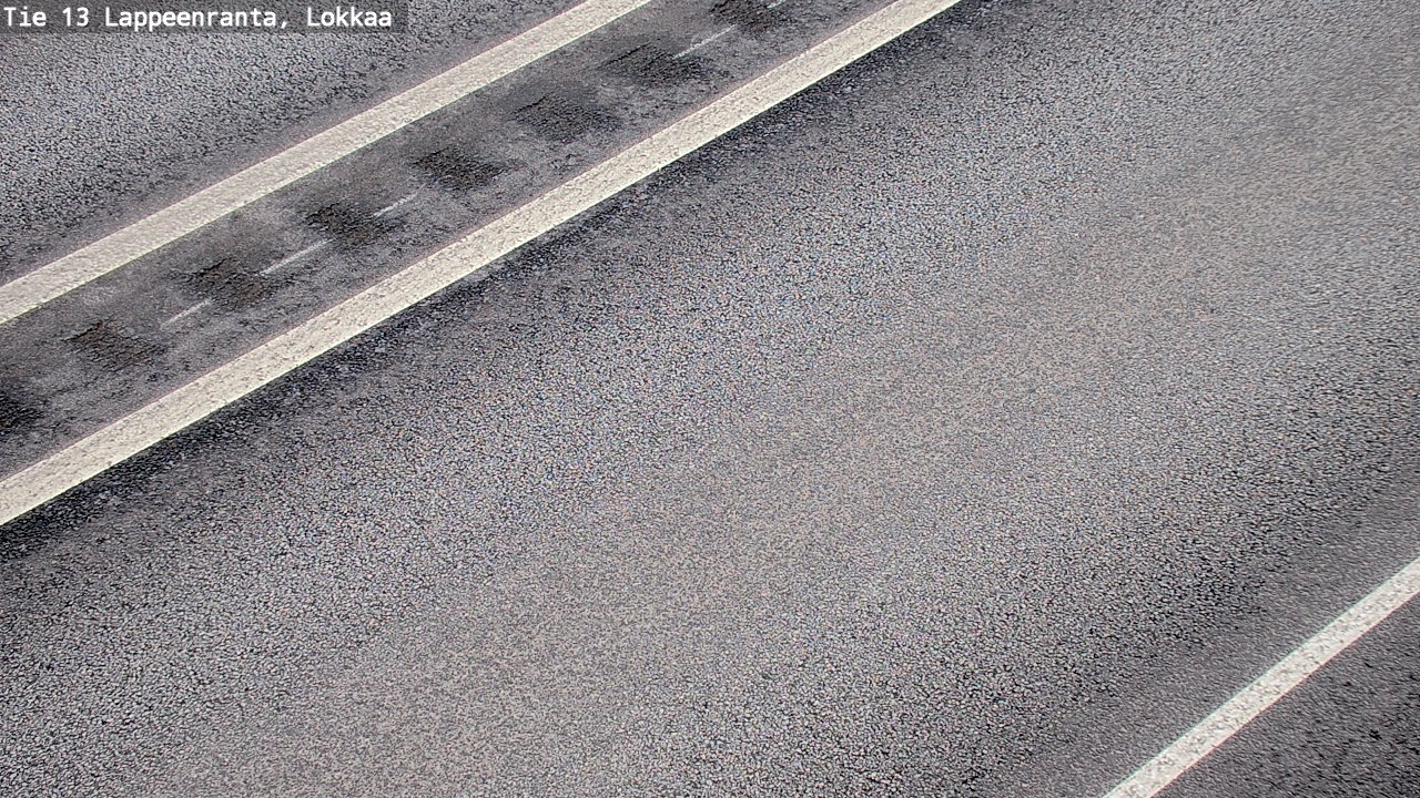Weather Camera Image Road 13 Lokkaa straight, Lappeenranta, Etelä-Karjala