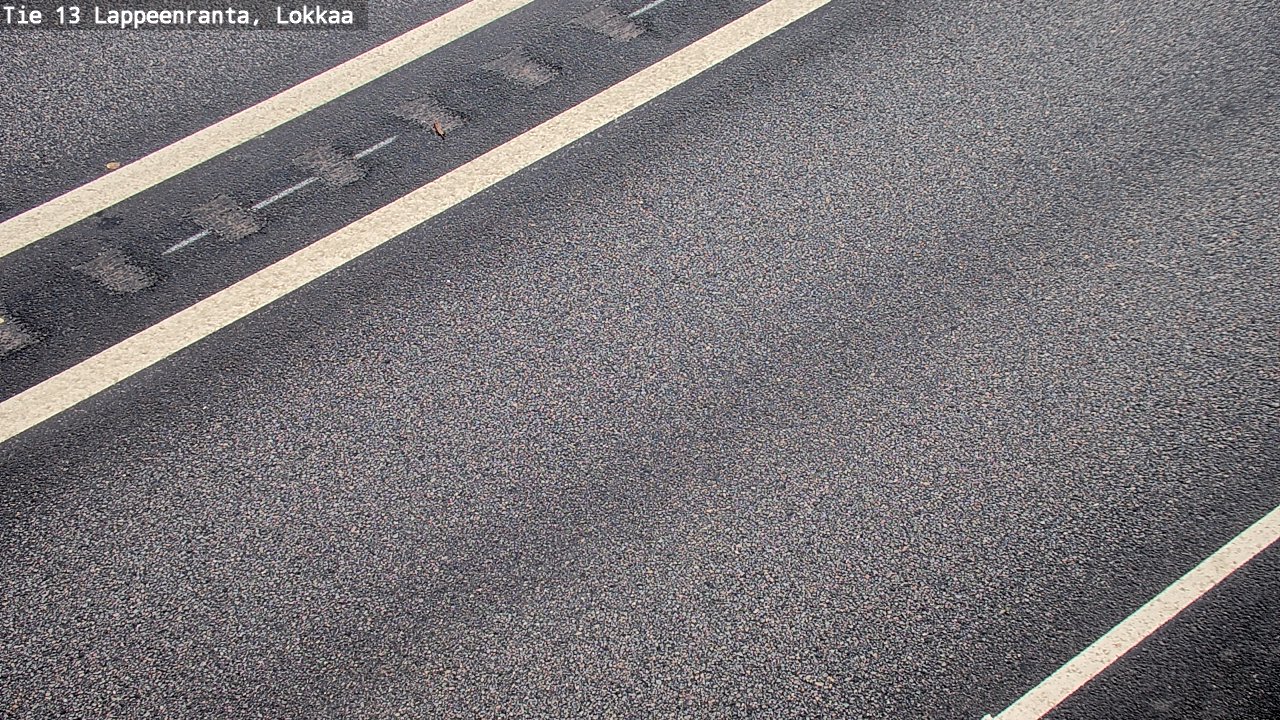 Weather Camera Image Road 13 Lokkaa straight, Lappeenranta, Etelä-Karjala