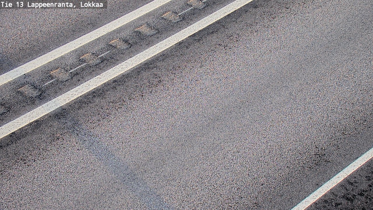 Weather Camera Image Road 13 Lokkaa straight, Lappeenranta, Etelä-Karjala