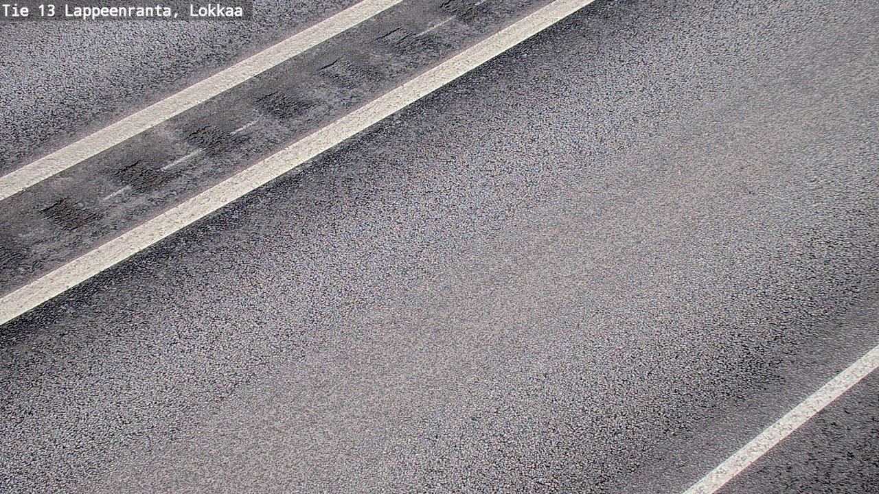 Weather Camera Image Road 13 Lokkaa straight, Lappeenranta, Etelä-Karjala