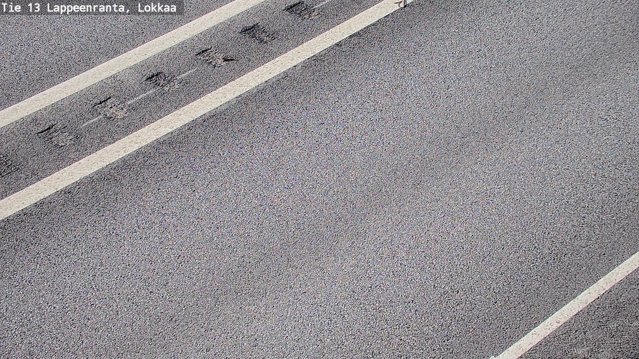Weather Camera Image Road 13 Lokkaa straight, Lappeenranta, Etelä-Karjala