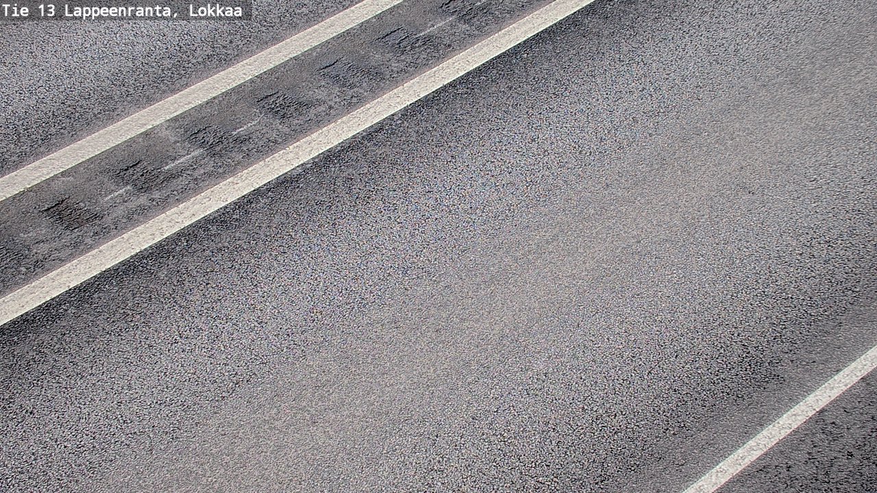 Weather Camera Image Road 13 Lokkaa straight, Lappeenranta, Etelä-Karjala