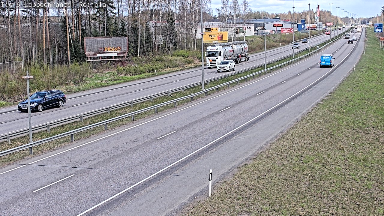 Weather Camera Image Road 6 Lappeenranta, Reijola, Lappeenranta, Etelä-Karjala