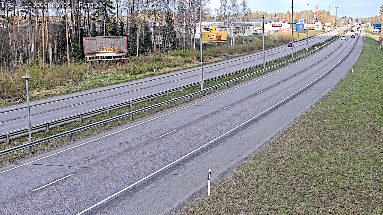 Weather Camera Image Road 6 Lappeenranta, Reijola, Lappeenranta, Etelä-Karjala