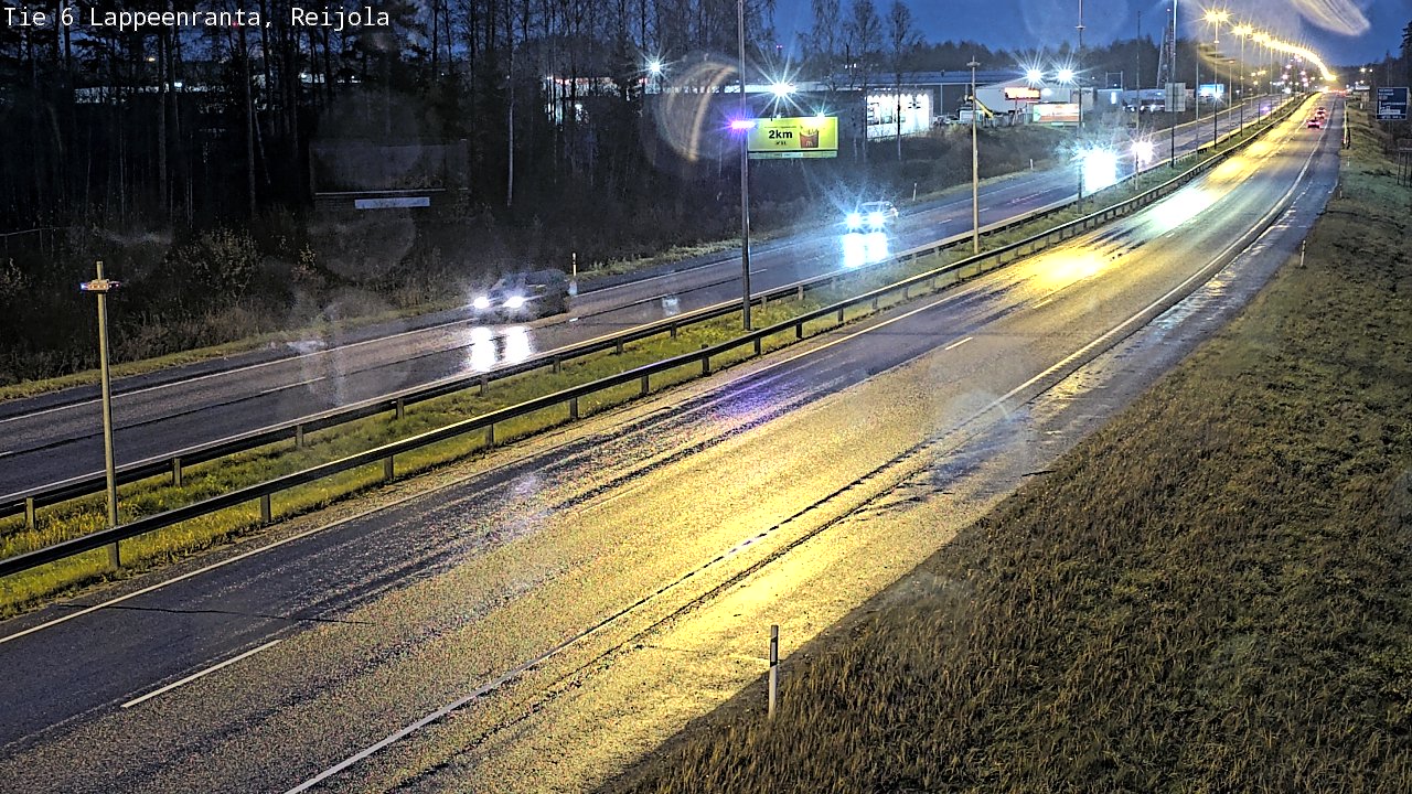 Weather Camera Image Väg 6 Villmanstrand, Reijola, Lappeenranta, Etelä-Karjala