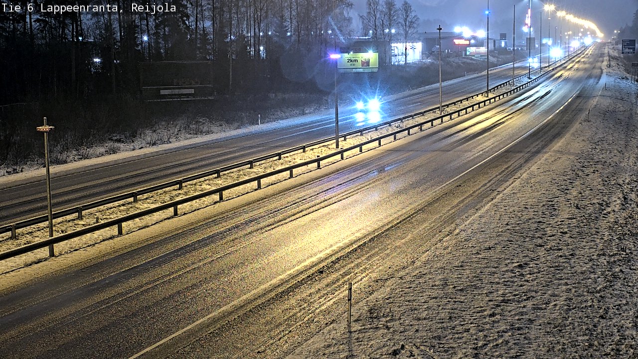 Weather Camera Image Road 6 Lappeenranta, Reijola, Lappeenranta, Etelä-Karjala