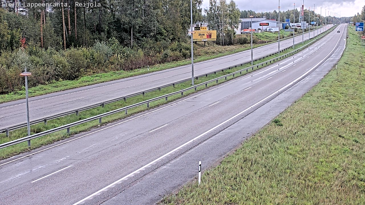 Weather Camera Image Road 6 Lappeenranta, Reijola, Lappeenranta, Etelä-Karjala