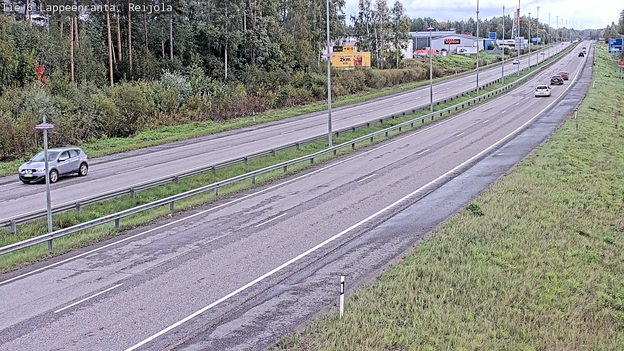 Weather Camera Image Road 6 Lappeenranta, Reijola, Lappeenranta, Etelä-Karjala