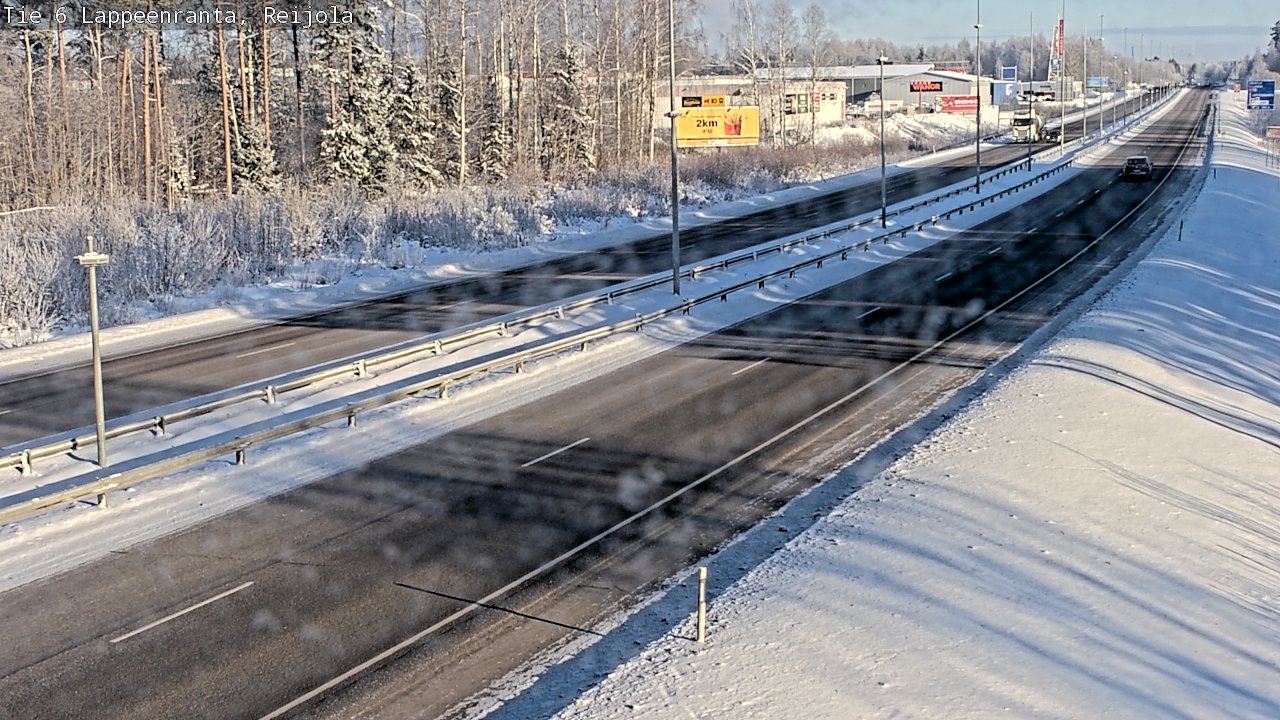 Weather Camera Image Väg 6 Villmanstrand, Reijola, Lappeenranta, Etelä-Karjala