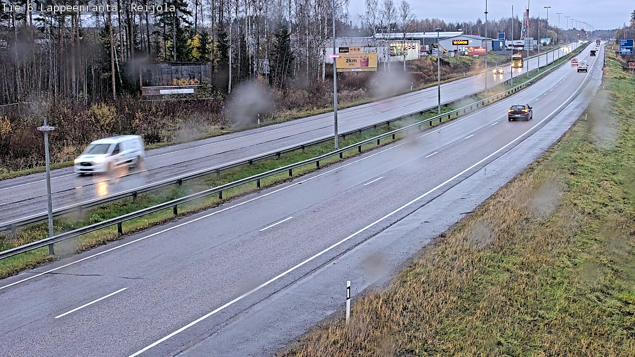 Weather Camera Image Väg 6 Villmanstrand, Reijola, Lappeenranta, Etelä-Karjala