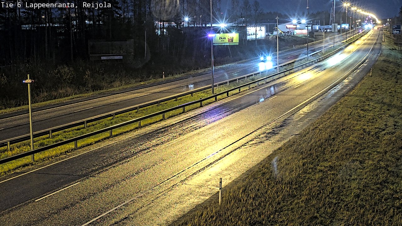 Weather Camera Image Väg 6 Villmanstrand, Reijola, Lappeenranta, Etelä-Karjala
