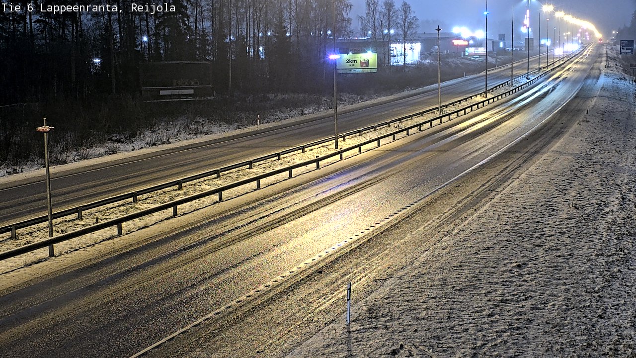 Weather Camera Image Road 6 Lappeenranta, Reijola, Lappeenranta, Etelä-Karjala