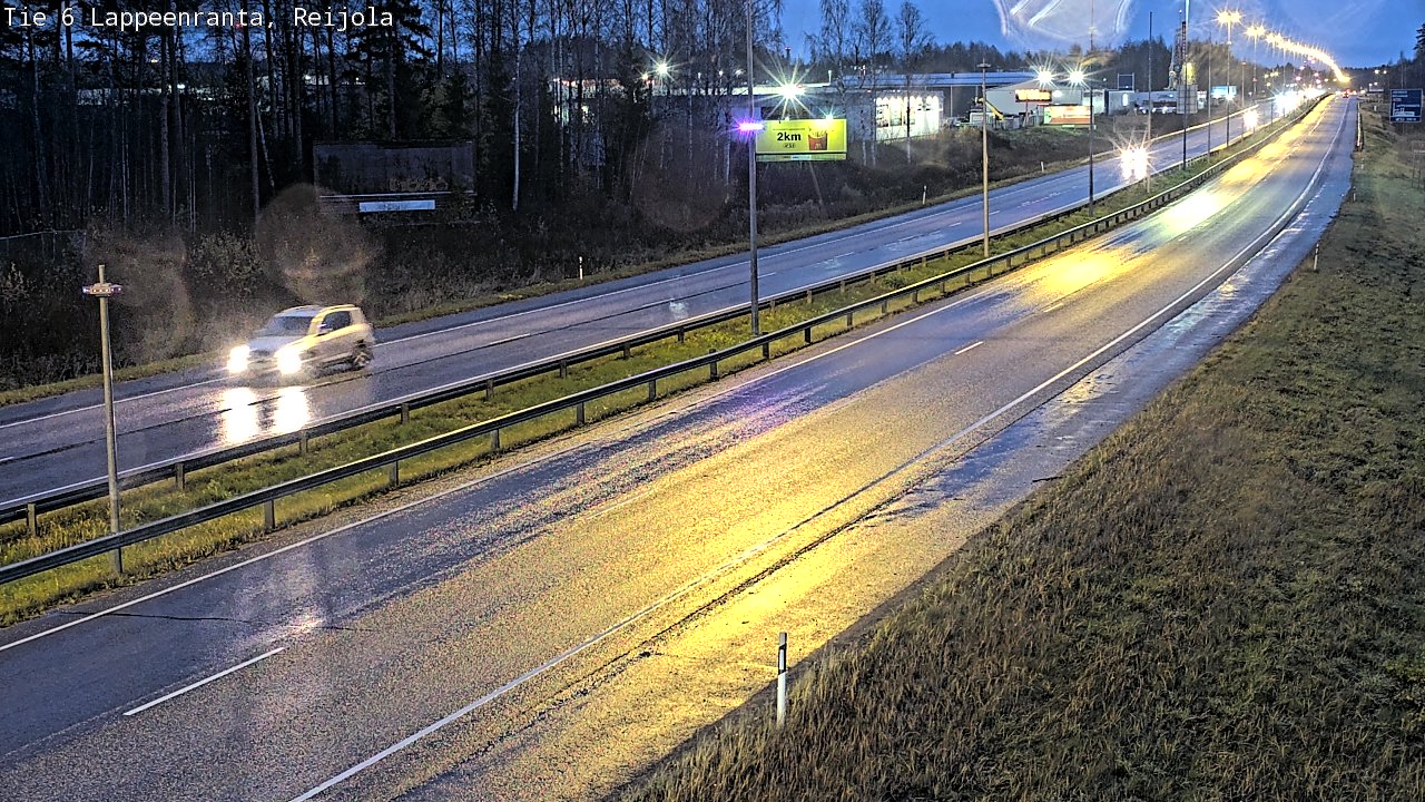 Weather Camera Image Väg 6 Villmanstrand, Reijola, Lappeenranta, Etelä-Karjala