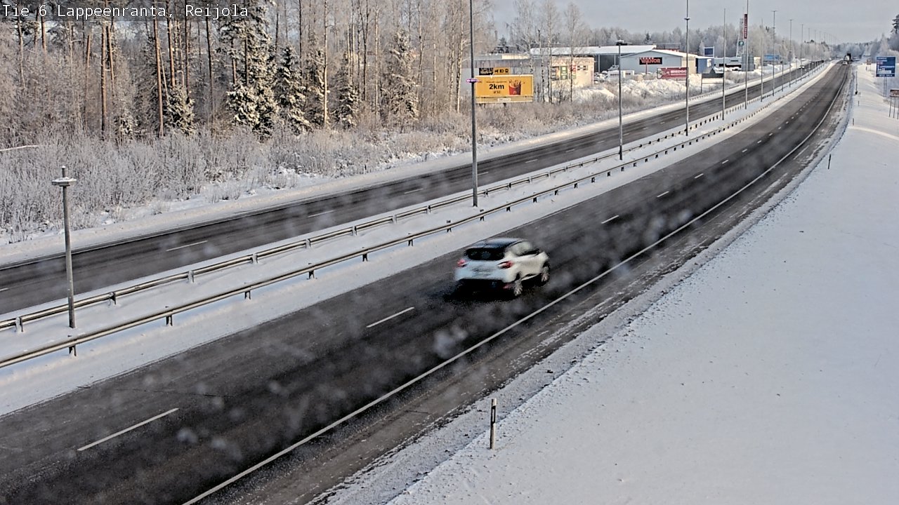 Weather Camera Image Väg 6 Villmanstrand, Reijola, Lappeenranta, Etelä-Karjala