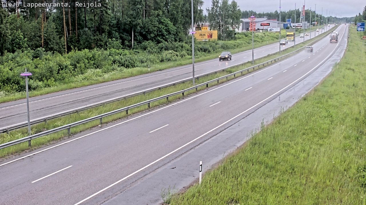Weather Camera Image Väg 6 Villmanstrand, Reijola, Lappeenranta, Etelä-Karjala