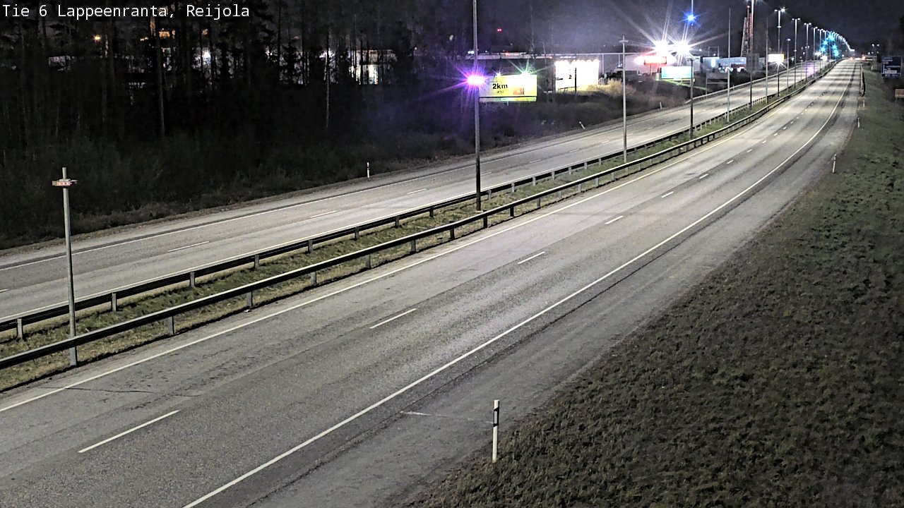 Weather Camera Image Road 6 Lappeenranta, Reijola, Lappeenranta, Etelä-Karjala