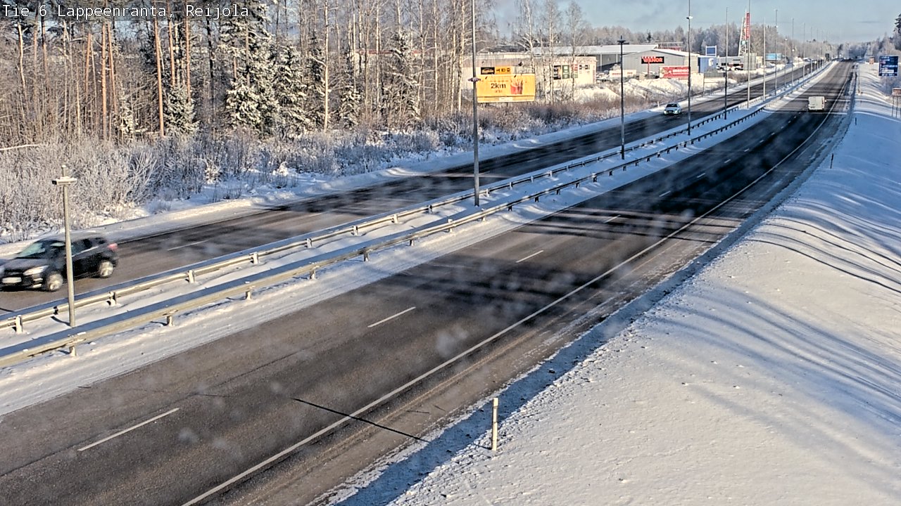 Weather Camera Image Väg 6 Villmanstrand, Reijola, Lappeenranta, Etelä-Karjala