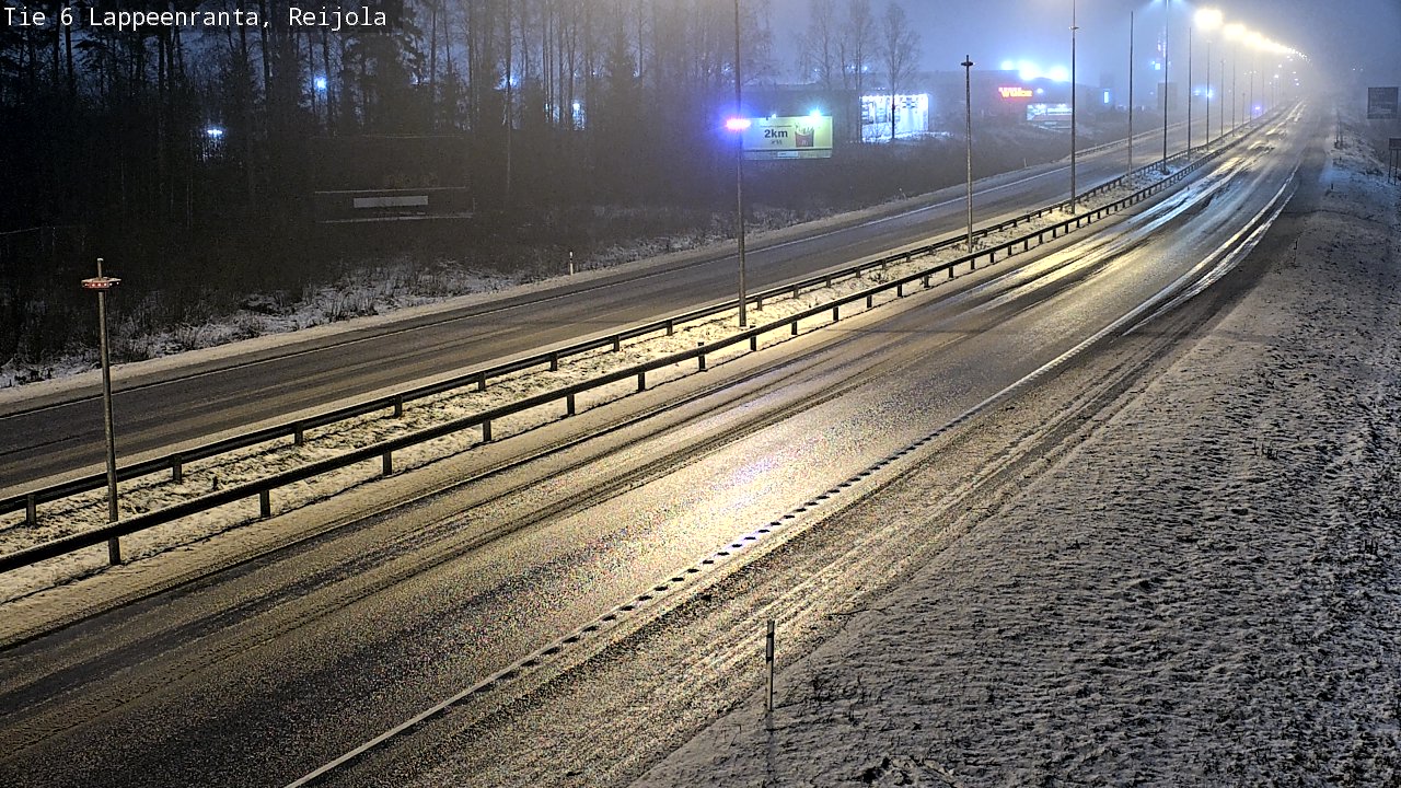Weather Camera Image Road 6 Lappeenranta, Reijola, Lappeenranta, Etelä-Karjala