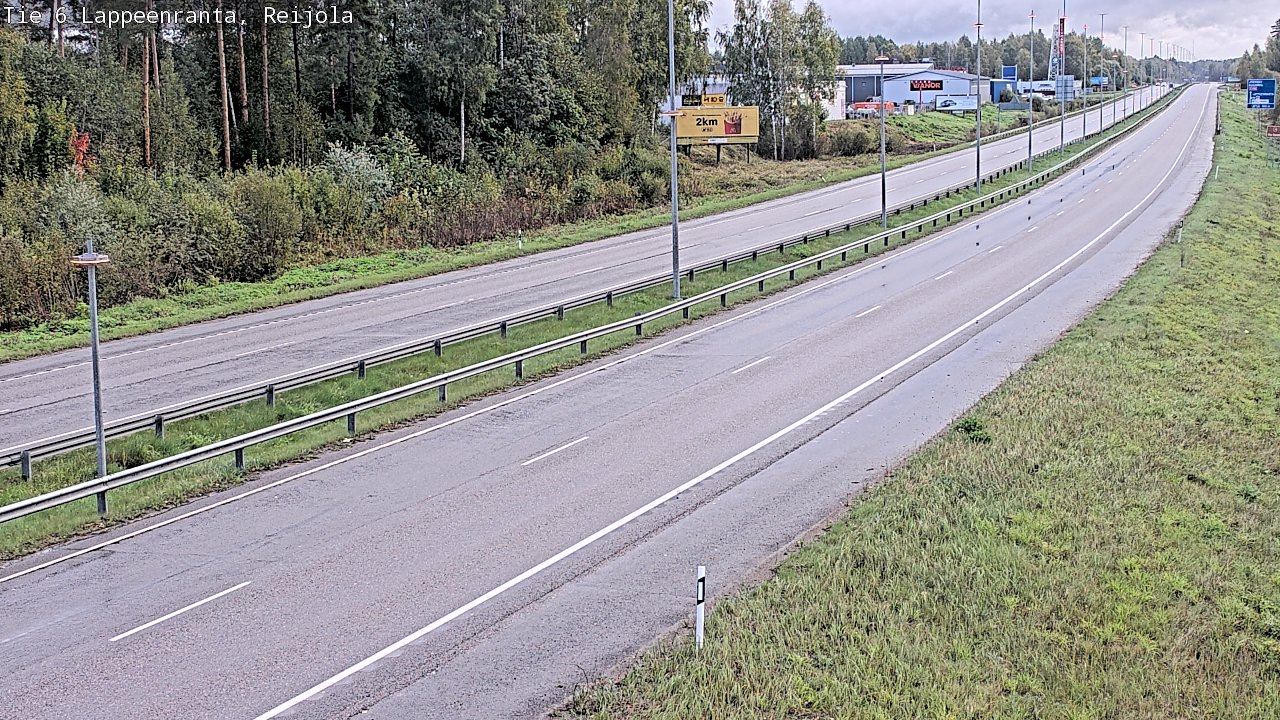 Weather Camera Image Road 6 Lappeenranta, Reijola, Lappeenranta, Etelä-Karjala