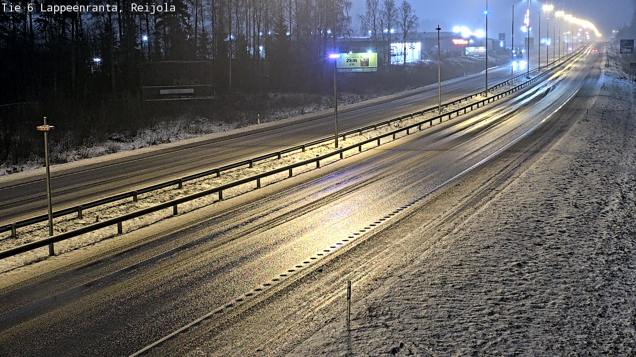 Weather Camera Image Road 6 Lappeenranta, Reijola, Lappeenranta, Etelä-Karjala