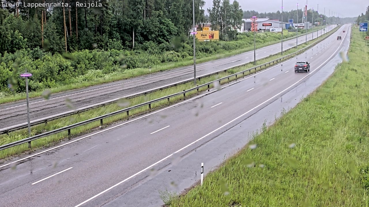 Weather Camera Image Väg 6 Villmanstrand, Reijola, Lappeenranta, Etelä-Karjala