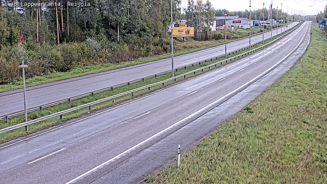 Weather Camera Image Road 6 Lappeenranta, Reijola, Lappeenranta, Etelä-Karjala