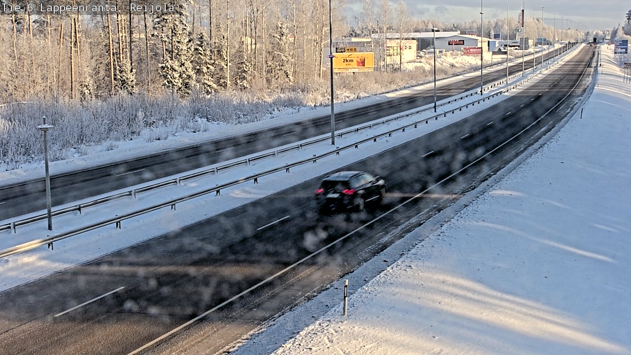 Weather Camera Image Väg 6 Villmanstrand, Reijola, Lappeenranta, Etelä-Karjala