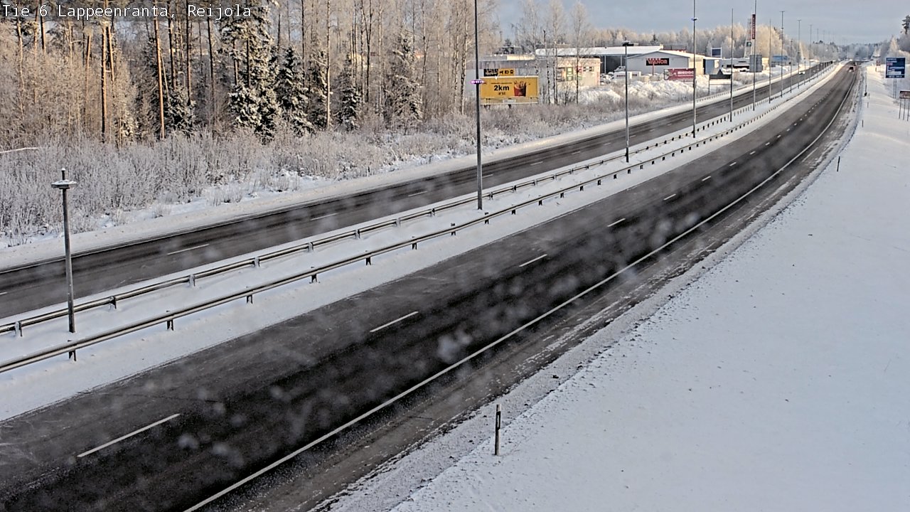 Weather Camera Image Väg 6 Villmanstrand, Reijola, Lappeenranta, Etelä-Karjala