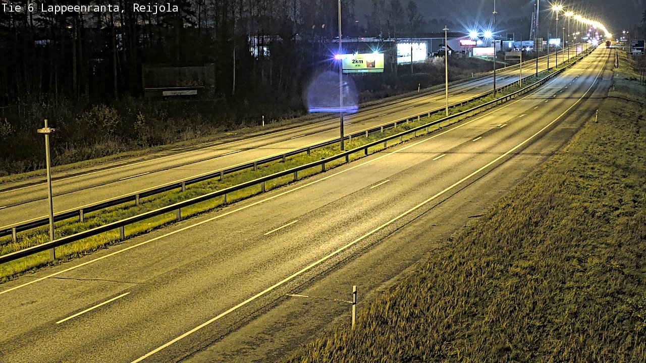 Weather Camera Image Väg 6 Villmanstrand, Reijola, Lappeenranta, Etelä-Karjala