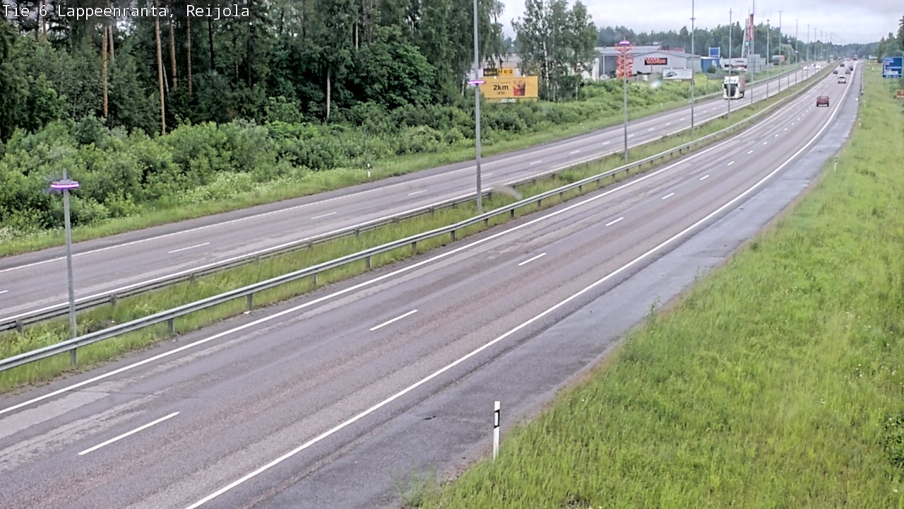 Weather Camera Image Väg 6 Villmanstrand, Reijola, Lappeenranta, Etelä-Karjala