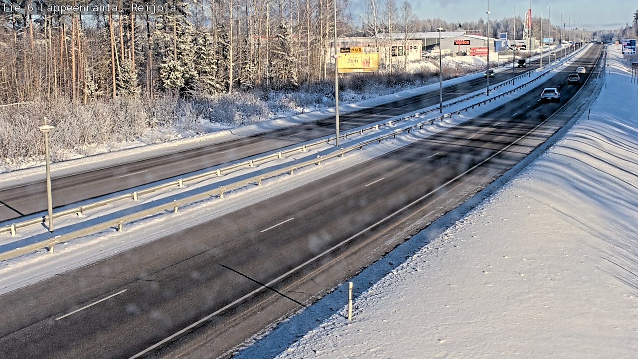 Weather Camera Image Väg 6 Villmanstrand, Reijola, Lappeenranta, Etelä-Karjala