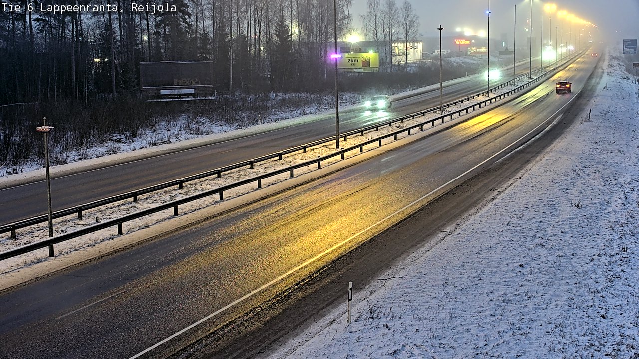 Weather Camera Image Road 6 Lappeenranta, Reijola, Lappeenranta, Etelä-Karjala