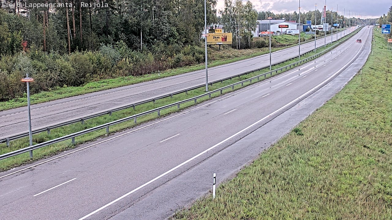 Weather Camera Image Road 6 Lappeenranta, Reijola, Lappeenranta, Etelä-Karjala