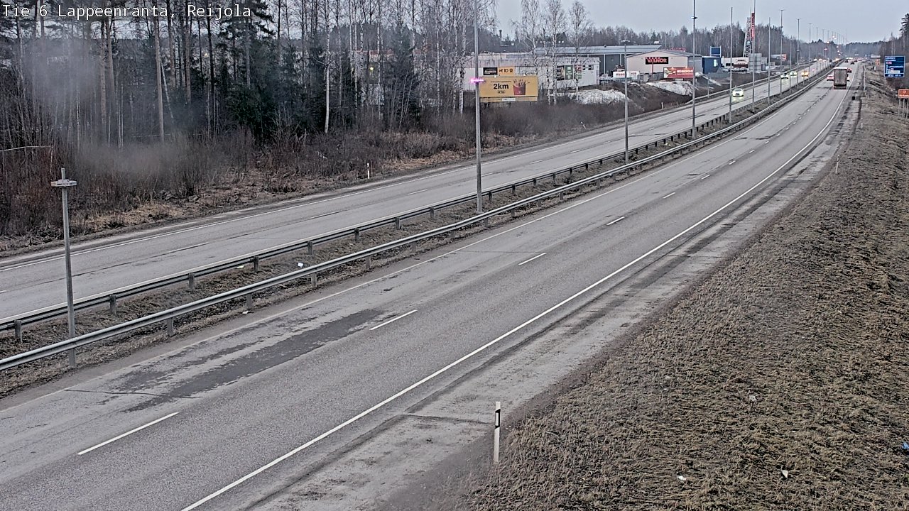 Weather Camera Image Road 6 Lappeenranta, Reijola, Lappeenranta, Etelä-Karjala