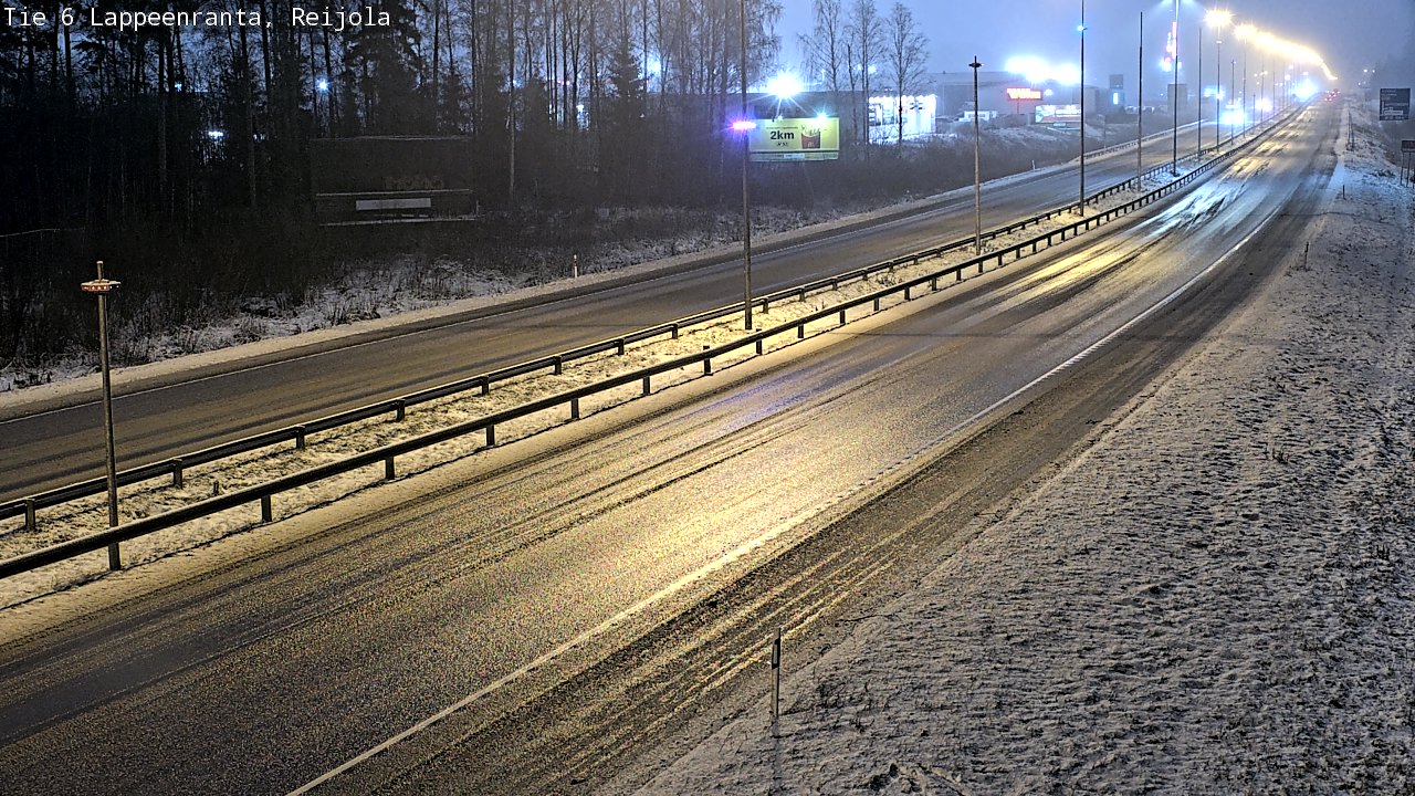 Weather Camera Image Road 6 Lappeenranta, Reijola, Lappeenranta, Etelä-Karjala