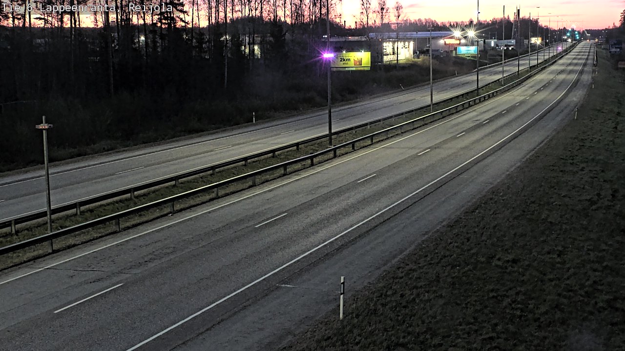 Weather Camera Image Road 6 Lappeenranta, Reijola, Lappeenranta, Etelä-Karjala