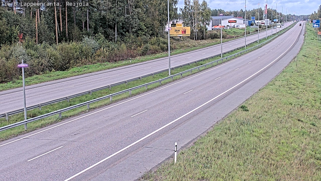 Weather Camera Image Road 6 Lappeenranta, Reijola, Lappeenranta, Etelä-Karjala