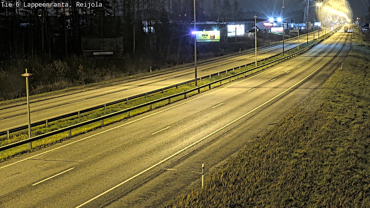Weather Camera Image Väg 6 Villmanstrand, Reijola, Lappeenranta, Etelä-Karjala