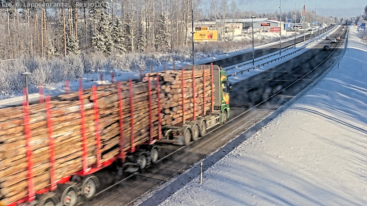 Weather Camera Image Väg 6 Villmanstrand, Reijola, Lappeenranta, Etelä-Karjala