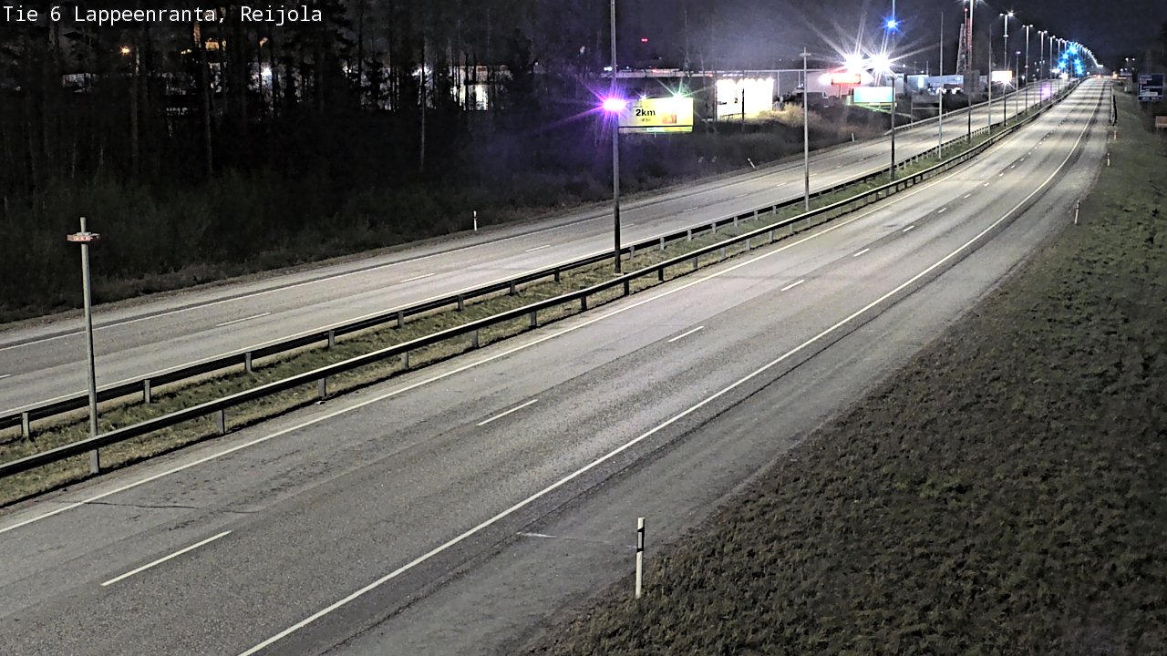 Weather Camera Image Road 6 Lappeenranta, Reijola, Lappeenranta, Etelä-Karjala