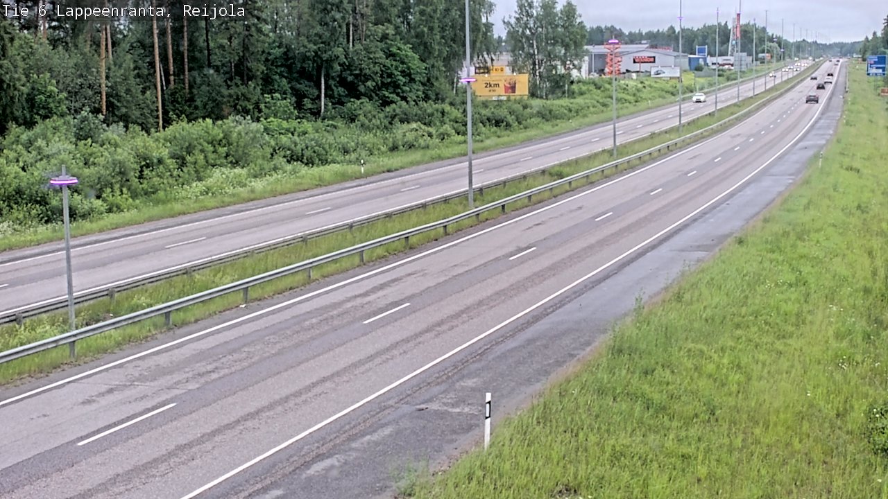 Weather Camera Image Väg 6 Villmanstrand, Reijola, Lappeenranta, Etelä-Karjala