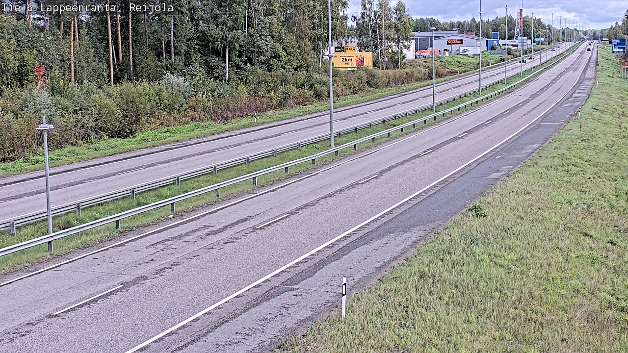 Weather Camera Image Road 6 Lappeenranta, Reijola, Lappeenranta, Etelä-Karjala