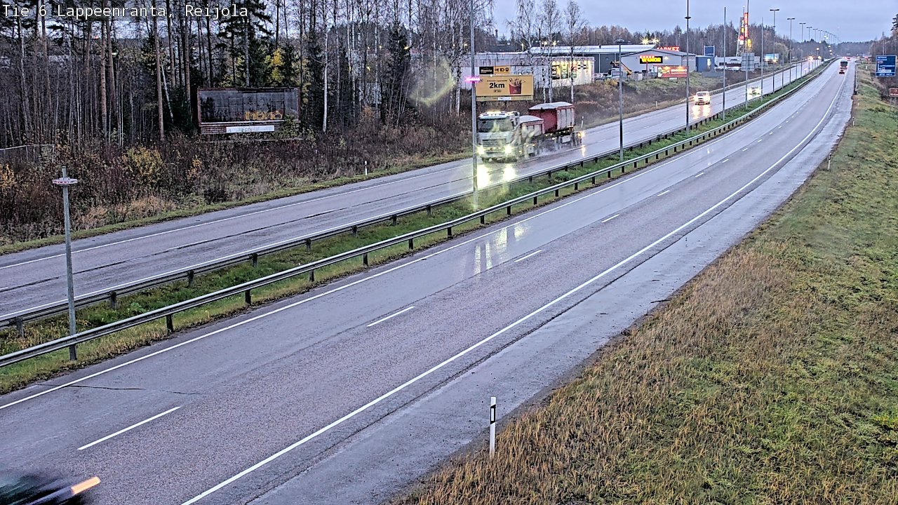 Weather Camera Image Väg 6 Villmanstrand, Reijola, Lappeenranta, Etelä-Karjala