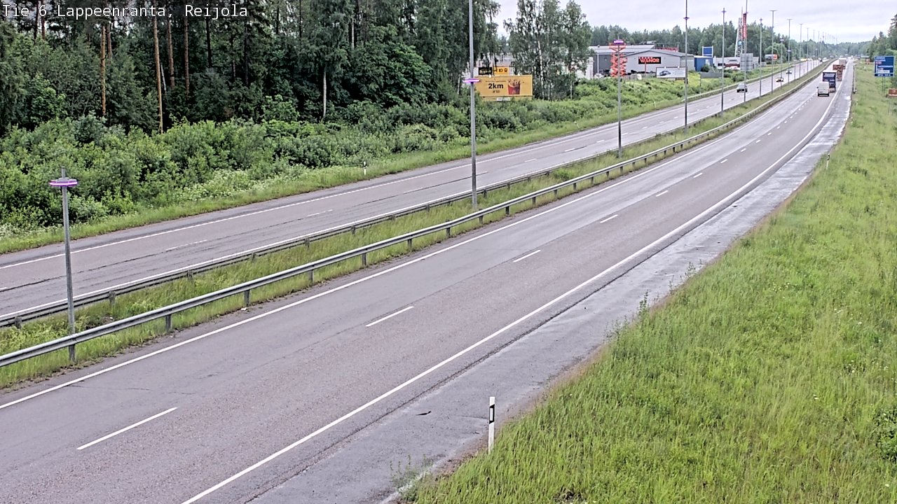 Weather Camera Image Väg 6 Villmanstrand, Reijola, Lappeenranta, Etelä-Karjala