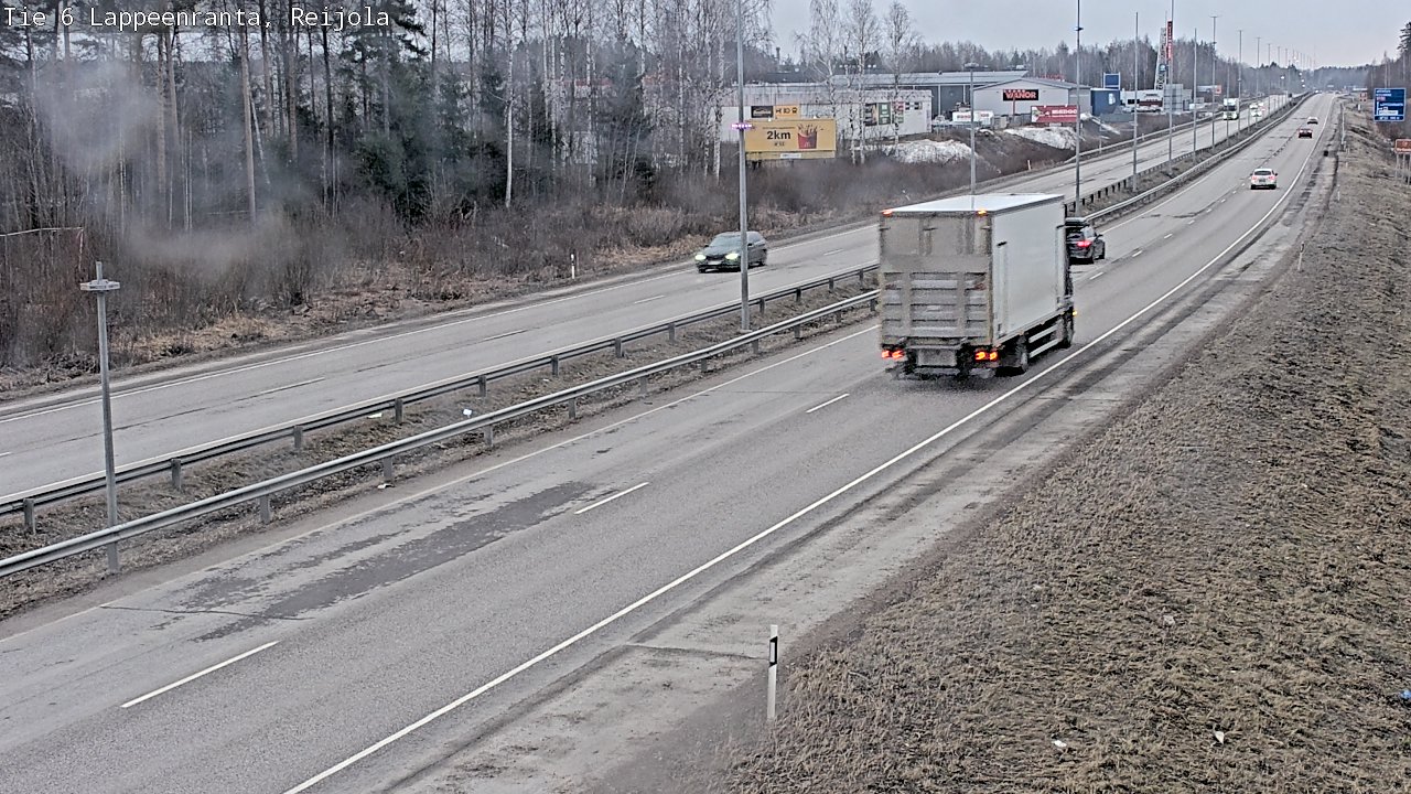 Weather Camera Image Road 6 Lappeenranta, Reijola, Lappeenranta, Etelä-Karjala